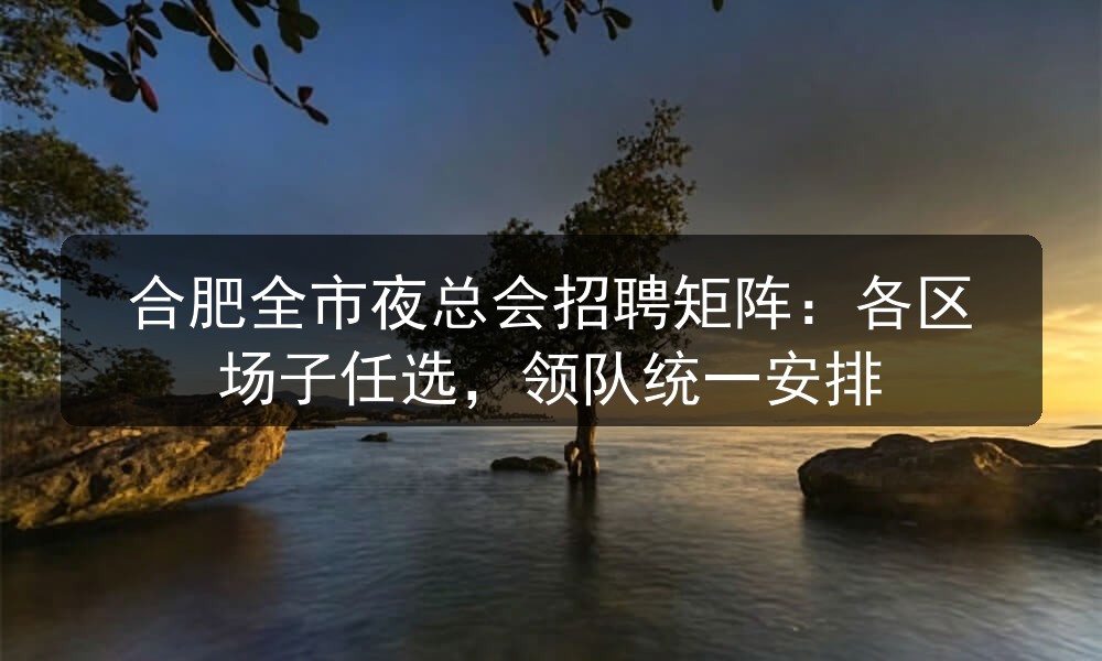 合肥全市夜总会招聘矩阵：各区场子任选，领队统一安排(图1)